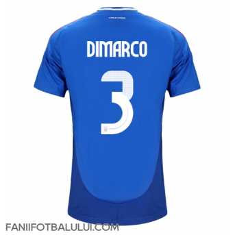 Italia Federico Dimarco #3 Tricou Fotbal Replică European 2024 Barbati Acasa